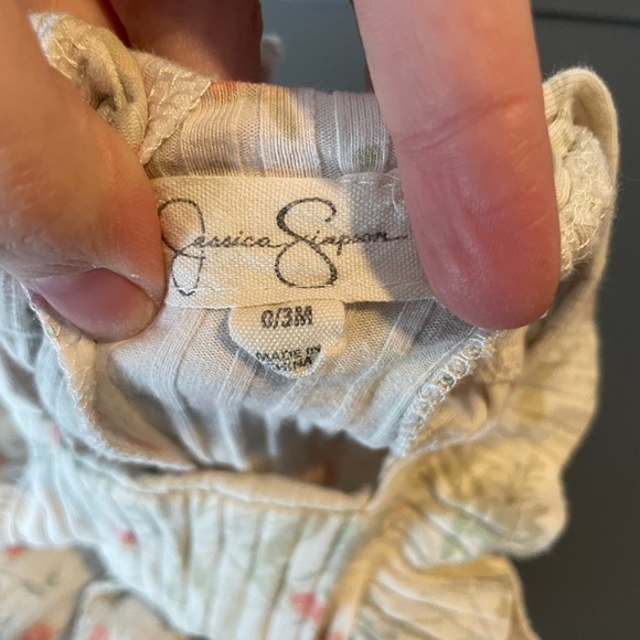 Jessica Simpson Floral Ribbed Overalls - Picture 3 of 3